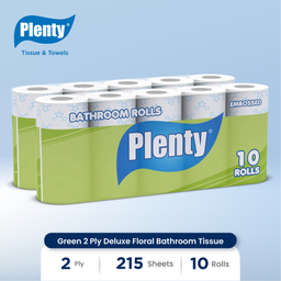 [PLBT-501NN] PLENTY GREEN DELUXE FLORAL BATHROOM TISSUE 10IN1 FSC MIX 70% (TW1)