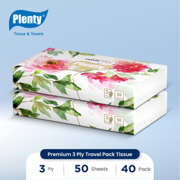 [PLFT-008NN] PLENTY PREMIUM 3PLY TRAVEL PACK TISSUE 50`S FSC MIX 70%