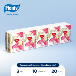 [PLHK-002NN] PLENTY PREMIUM 3PLY COMPACT HANDKERCHIEF TISSUE 10IN1  FSC MIX 70%