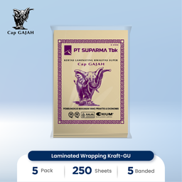 [2B-00028] Laminated Wrapping Kraft-GU @ 25 pack @ 250 sh HS Code LWK (in sheet) : 4810.29.99